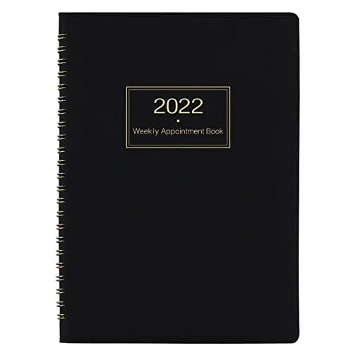 Agenda 2022 con orario, da gennaio 2022 a dicembre 2022, agenda con orario 30 minuti, 21,5 x 16 cm