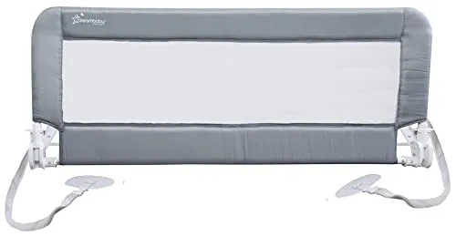 Dreambaby Milan F7770 - Sponda per letto per bambini, extra alta, imbottita, adatta per materassi fino a king size, dimensioni: 110 cm di larghezza x 45,5 cm di altezza, colore: grigio