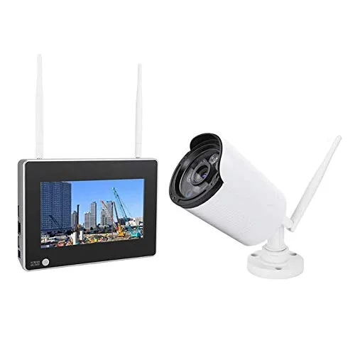 7inch Wireless Wifi NVR Telecamera impermeabile Night Vision Monitor per la sicurezza domestica 1.3MP Videocamera per videosorveglianza di sicurezza esterna ad alta definizione(EU)