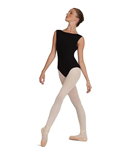 Capezio 126 - Canottiera Classica con Scollo a Barca, Collezione Enb, CC220, Nero, S