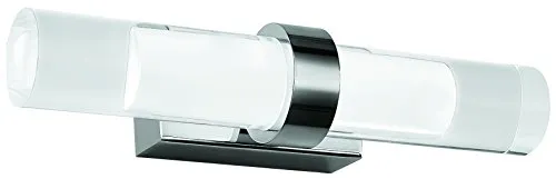 Fan Europe Vega Cromo Applique con Due luci LED Orizzontali di Forma cilindrica Integrata, 6 W, 5.5x24.3
