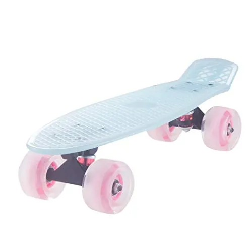 Topgrowth Skateboard Cruiser Fish Board Mini Cruiser Skateboard 57cm PU Ruote per Principiante Bambini Giovani