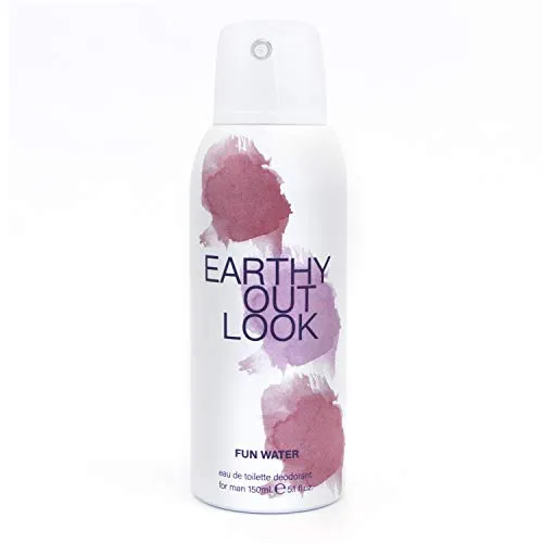 Fun Water, Earthy Outlook Body Spray Deodorant Aerosol For Men, deodorante uomo, 150 ml