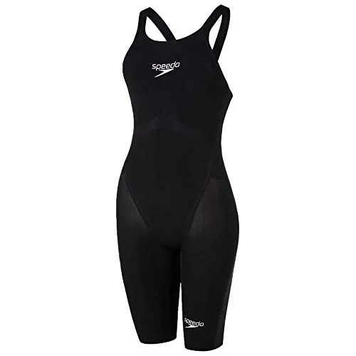 Speedo Fastskin LZR Pure Valor Closedback Kneeskin, Costume da Bagno Donna, Nero/Bianco, 28