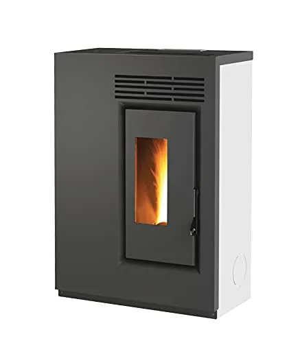 Stufa a pellet "GE 60" 6 kW, Slim 25 cm - colore bianco