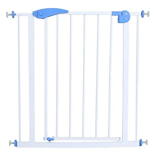 WUFENG-Cancelletto di Sicurezza Play Yard Protection Grille Pet Dog Fence for Stairs Guardrail Pressure Mount (Color : Blue, Size : Width 140-147cm)