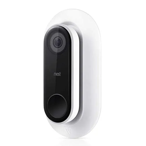 Piastra da parete resistant atmosferici e ai raggi UV, compatible Campanello Nest Hello video, una filtura bella e pulita per il tuo campanello (Bianco)