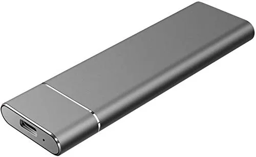 Disco rigido esterno portatile – Disco rigido esterno portatile ultra sottile da 2 TB compatibile con Mac, computer portatile, PC (2TB, Black)