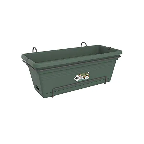 Elho Green Basics Trough Xl Allin1 55 - Vaso per piante, per esterni e balconi, 32,3 x 56,4 x 22,7 cm, colore: Verde foglia