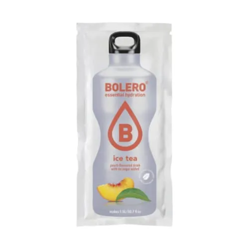 Bolero 24 Bustine Preparato Polvere Solubile In Acqua Tè Freddo Gusto Pesca Ideale Per Sport Integratore Sali Minerali Con Vitamina C e 0 Grassi Gluten Free