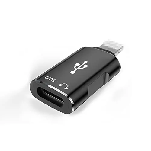 iJiZuo Adattatore da iOS a USB C da Tipo C (femmina) a iOS (maschio), OTG Supporta la Sincronizzazione dei dati, per Phone X/Phone XR/Phone 7-Nero