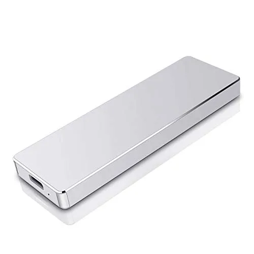 Apelom 2TB Hard Disk Esterno Portatile Ultra Slim Type C USB 3.1 Hard Disk Esterno per PC, Mac, Desktop, Laptop, MacBook, Chromebook, Xbox 360 mm (2TB, Argento)