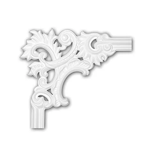 Elemento angolare 152299 Profhome elemento decorativo stile rococò barocco bianco