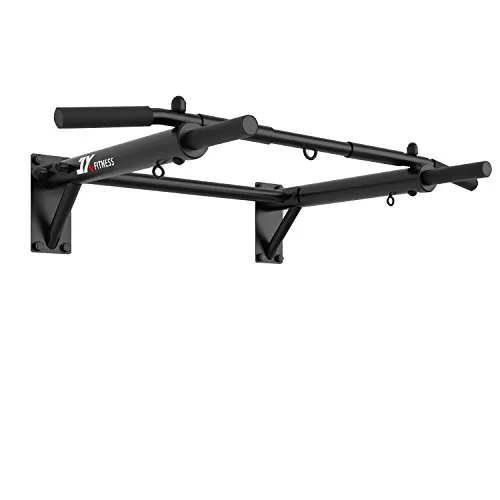 JX FITNESS Barra di Trazione Muro Sbarra Trazioni Multifunzione Pull Up Bar, 3 Occhielli per TRX e Sacca da Box, Barra Fitness