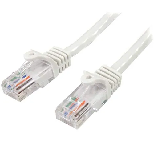 StarTech.com Cavo di rete CAT 5e, Cavo Patch Ethernet RJ45 UTP Bianco da 2m antigroviglio, Cavo RJ45 M/M Cat 5e