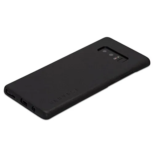 KANVASA Galaxy Note 8 Custodia in Pelle Nera Cover Ultrasottile One per Samsung Galaxy Note 8 (6,3") Unisex - Borsetta Vera Pelle - Case di Protezione Ottimale & Cuoio Premium