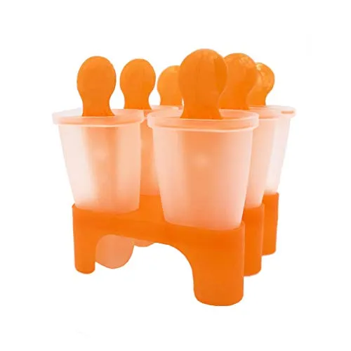 Bemomo - Stampi per ghiaccioli fai da te riutilizzabili, i bambini preferiscono i ghiaccioli con base, meraviglioso regalo, verdi o arancioni (colore casuale)