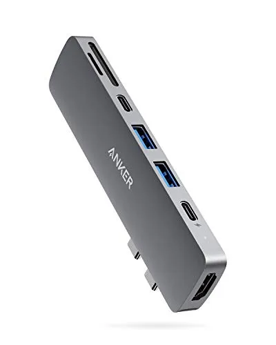 Anker Hub USB C 7-in-2 PowerExpand Direct MacBook, con Porta USB C Thunderbolt 3 (erogazione Alimentazione 100 W), Porta HDMI 4K, Porta Dati USB C e USB A 3.0, Lettore schede SD e microSD