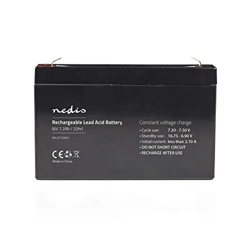 Nedis BALA72006V Batteria piombo-acido ricaricabile da 6 V | 7200 mAh | 151 x 34 x 95 mm