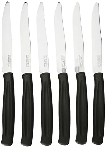 Fiskars KDN041806L Dinamik Coltelli Bistecca, Acciaio Inossidabile, Marrone, 6 unità