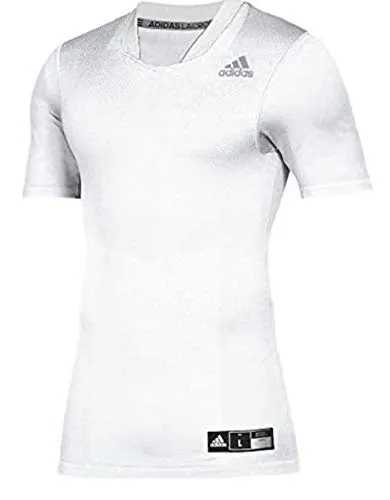 adidas Techfit Lax Jersey- Men's Lacrosse L White/Onix