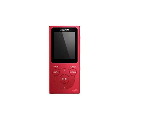 Sony NW-E394L - Lettore Musicale Walkman 8 GB con Display 1,77", “Drag & drop”, ClearAudio+, PCM, AAC, WMA e MP3 (Rosso)