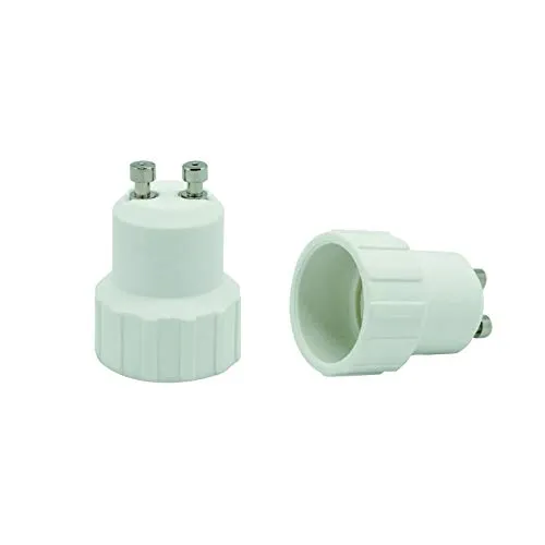 Electraline 70186 - Adattatore portalampada Gu10/E14, colore: Bianco