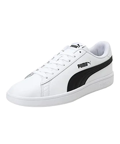 PUMA Unisex Smash V2 L Scarpe da ginnastica, Puma White Puma Black, 42 EU