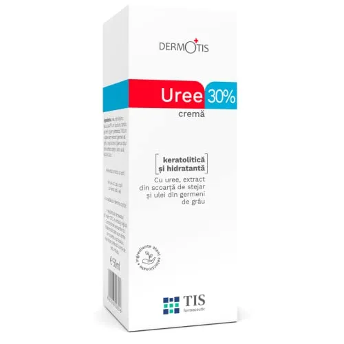 TIS - Crema con urea 30%, per rimozione cicatrici e ferite, eczemi, cheratosi, psoriasi, eruzioni cutanee. Con acido lattico - Alfaidrossiacidi, corteccia di quercia e olio di germe di grano.