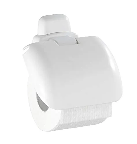 Wenko Portarotoli con Calotta Pure, Materiale Plastico, 16 x 5 x 16 cm, Bianco