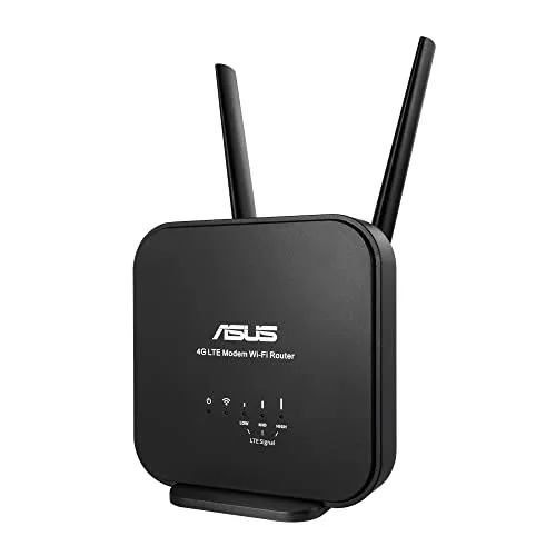ASUS 4G N12 B1 Modem Router LTE, Velocità Internet Fino a 150Mbps, Velocità WiFi fino a 300Mbps, 3G e 4G, Porta Ethernet, Firewall, Installazione Facile Plug-n-Surf, Nero