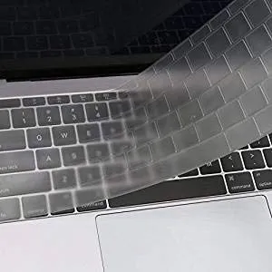 MOSISO Copertina Tastiera Compatibile con MacBook PRO 13 Pollici A1708 Senza Touch Bar 2017 2016 Rilasciato,Compatibile con MacBook 12 A1534,Protettiva Pelle in Silicone (EU Layout), Chiaro