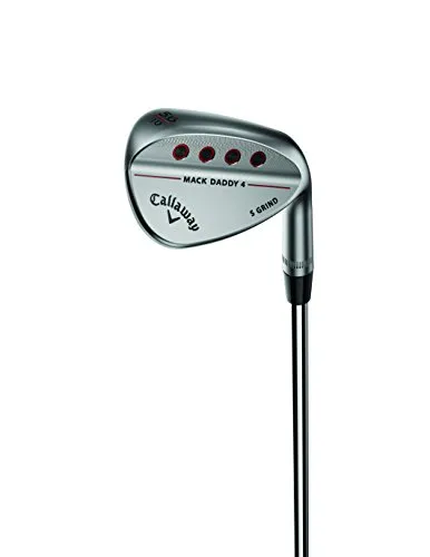 Callaway Wedge, Mack Daddy 4-Cuneo Cromato a Mano Destra, in Acciaio, 52 Gradi, 10 Rimbalzo, SG Grind Uomo, 52.0 Degrees