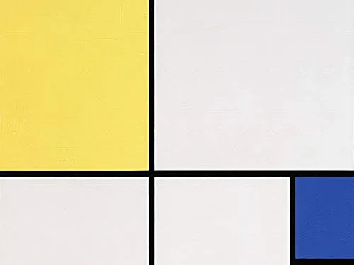1art1 Piet Mondrian - Composizione con Giallo E Blu, 1932 Stampa d'Arte (80 x 60cm)