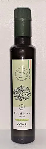 Olio puro di noci, 250 ml - 100% naturale, Prodotto in Italia, ottimo per insalate, walnut oil