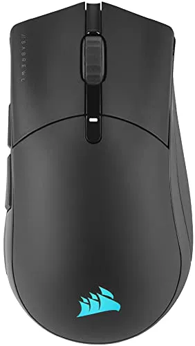 CORSAIR SABRE RGB PRO WIRELESS CHAMPION SERIES Mouse da Gioco FPS/MOBA Ultraleggero - 26.000 DPI - Design Ergonomico - Compatibile con iCUE - PC, PS5, PS4, Xbox - Nero