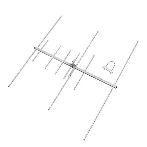 HYS Dual-Band 9,5/11,5 dBi 100 W Antenna Yagi 8 elementi fascio 2 metri / 70 cm VHF/UHF Antenna Yagi da esterno con bullone a U per radio digitale/ripetitore Ham Mobile 144/430 MHz (TC -YG08UV)