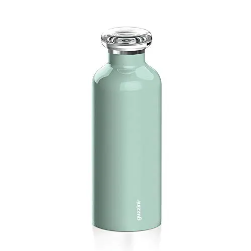 Guzzini Energy On The Go Bottiglia Termica da Viaggio, Poliestere Copolimero, Polipropilene, Stainless Steel, Verde, 7.3 cm