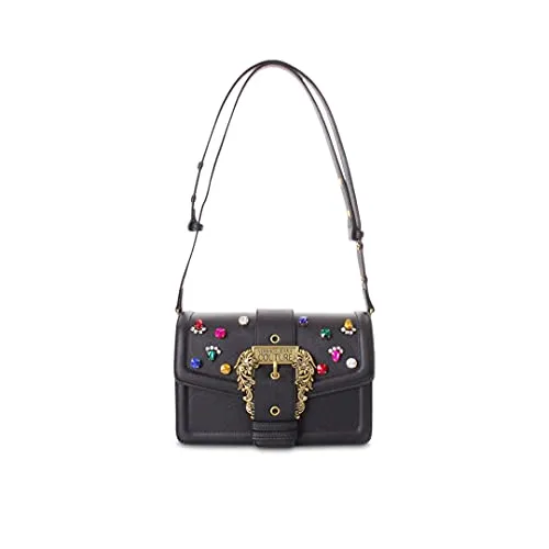 Versace Jeans Couture 71VA4BF1J Borsa a tracolla Couture I in eco pelle nero con decoro bijoux