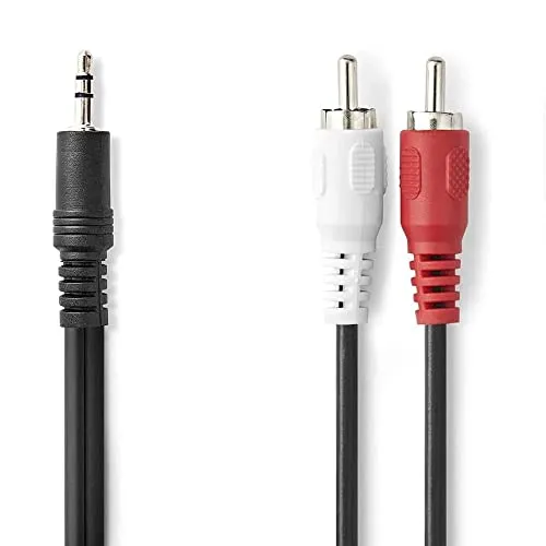 CABLEPELADO Cavo Audio Stereo Jack a 2 RCA | Cavo Audio 2RCA a Jack 3,5 mm | Minijack a RCA Maschio Audio | per Cellulare Tablet PC iPod Amplificatore Altoparlante TV DVD | 1,50 metri