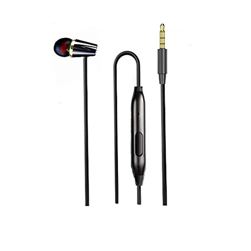 LINHUIPAD - Tappi per le orecchie da un lato con microfono singolo orecchio stereo con cavo rinforzato per iPhone, iPod, iPad, Samsung, radio