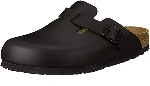 Birkenstock Boston Sabot unisex, adulto, nero, 39 (Normale)