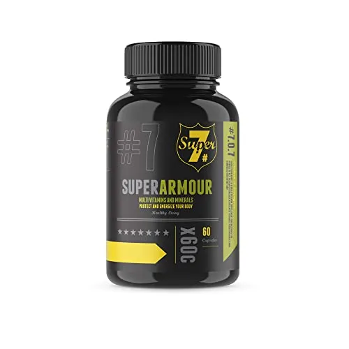 Super 7 Super Armour Boost Energy Levels Key vitamins NonGMO Capsules 60g