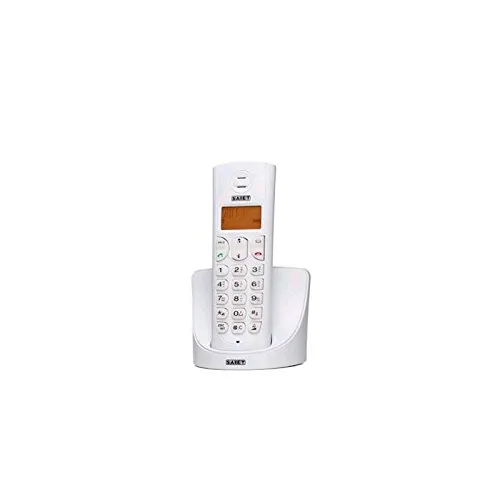 Nilox Saiet 13500639 Telefono, Cordless Dect Gap Display LCD 14, Segmenti Retroilluminato Falco, Bianco