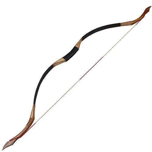 IRQ Tradizionale Arco ricurvo 53 '' tiro con L'Arco da Caccia Fatto a Mano Arco Longbow 30-50 libbre (30)