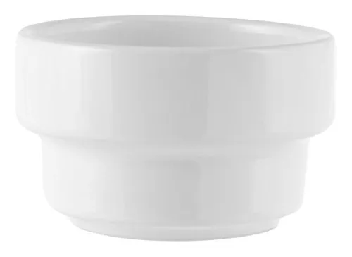 Coppetta per fonduta in ceramica, a 8 cm bianco