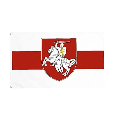TOSSPER Banner Bandiera Bianco Bianco Cavaliere Bianco - Bianco Bianco Rosso Bandiera Bianco - Bielorussia Stemma Pagonia - Bielorussia Bandiera Bandiera All'aperto