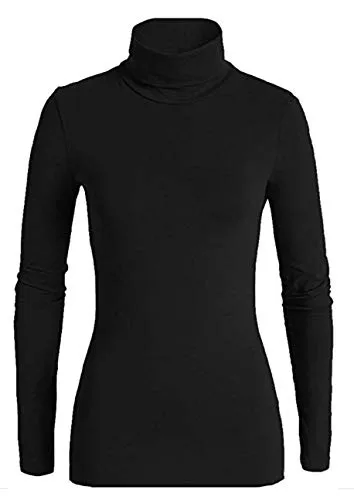 dolcevita donna JADEA cotone elasticizzato art.4267 (m/l, nero)