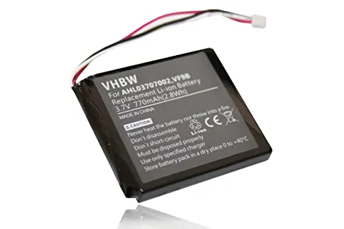 vhbw batteria compatibile con TomTom Start, Start 20, Easy, 1EX00, Start 2, 4EX0.001.11 navigatore GPS (770mAh, 3,7V, Li-Ion)