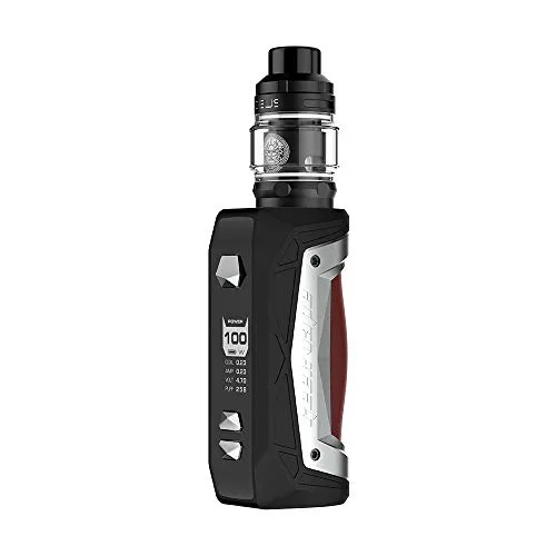 Geekvape Aegis Max 100W Kit with Zeus Tank 5ml, Power by One 21700/18650 Batteria, No e Liquid, No Nicotine (Perla grigia)